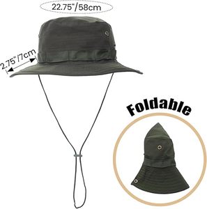 หมวกบักเก็ต ZZB แบบสบายๆ สำหรับใช้ในชีวิตประจำวัน มีเชือกผูก ทำจากผ้าแคนวาสฝ้าย 100% สำหรับทุกเพศ - Product Image 5