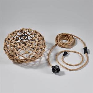 Su misura nuovi prodotti creativi corda di canapa lampadario a sfera a sospensione lampada a forma di canna - Product Image 4
