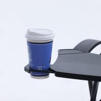 Chaise de formation professionnelle moderne avec tablette d'écriture pliable, roulettes mobiles, dossier en maille respirante, empilable et pivotante à 360°