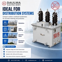 Transformateur combiné 100/sqrt3V 5A 10kV JLSY-6/10 CT VT 200/5A classe 0.2S pour utilisation extérieure en mesure ou distribution d'énergie