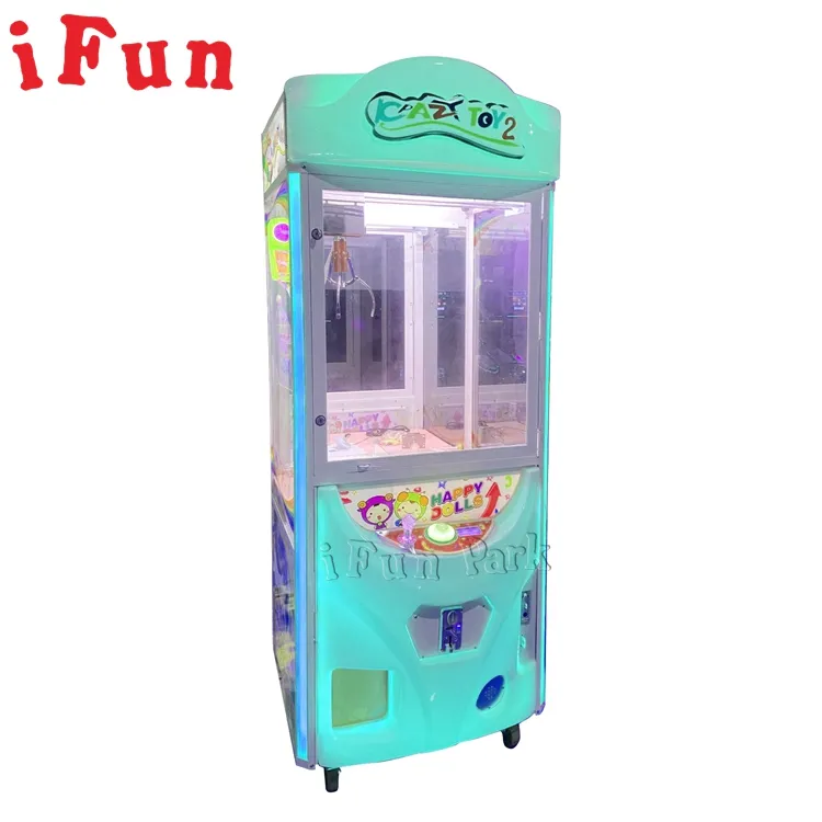 Crazy Toy 2 Claw trò chơi máy xu Pusher hoạt động trò chơi Arcade cần cẩu bắt búp bê Quà Tặng Trò chơi Grabber máy