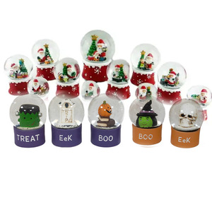 Bán buôn thấp moq OEM/ODM Halloween bóng thủy tinh, nhựa 3D phù thủy Bộ xương Quả cầu tuyết thắp sáng ma quái trang trí nội thất 2025 Quà tặng bộ sưu tập mới - Product Image 3