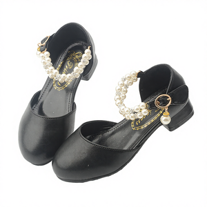 Nuevos Zapatos de Baile para Niñas, Blancos, Estilo Princesa, Verano, Punta Cerrada, Tacón Fino, Correa con Hebilla, para Actuaciones Escolares, Fiestas, Forro de PU, Suela de Goma - Product Image 4