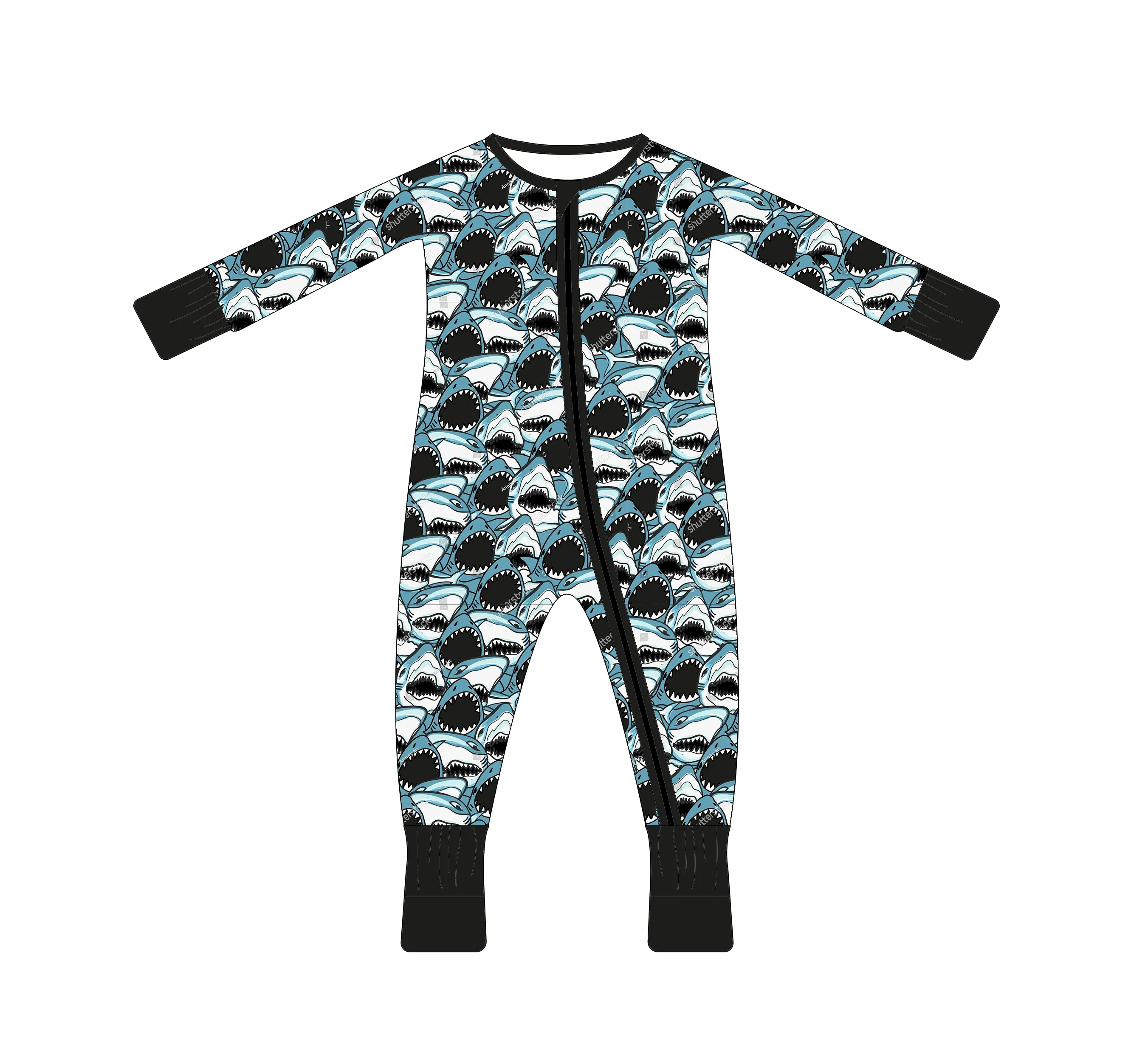 Neue Bambusdruck-Babystrampler Kleidung mit hochwertigen YKK Reißverschlüssen, kundenspezifisches Muster Baby-Jumpsuit
