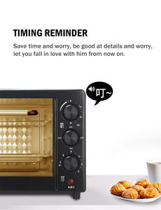 Horno eléctrico de convección con control digital, diseño de perillas, multifunción, grill, freidora de aire, tostador, horno eléctrico doméstico de metal OEM - Product Image 4