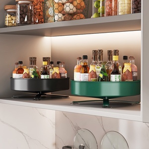 Estante giratorio de plástico de 3 niveles para especias de cocina, organizador de botellas y tarros de condimentos con rotación de 360 grados - Product Image 3