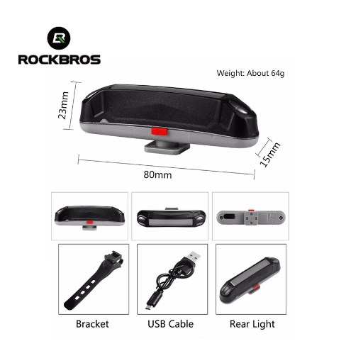 Велосипедное оборудование, умный задний фонарь для велосипеда, перезаряжаемый светодиодный задний фонарь для велосипеда