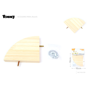 Piattaforma Angolare Piccola 10x10cm per Gabbie di Uccelli e Ratti - Accessori per Volatili - Product Image 1