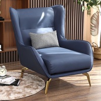Chaise longue de relaxation inclinable pour petit appartement, design nordique, dossier fiable, en métal et mousse haute élasticité, idéale pour hôtel
