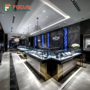 Système d'affichage de bijoux à haute visibilité, vitrine de magasin commercial avec cadre métallique - Product Image 3