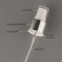 Pulvérisateur à brume fine en plastique PP avec pompe pulvérisatrice à parfum et eau en aluminium, tailles 20, 24, 410, 20 mm, 24 mm, personnalisable PPWR