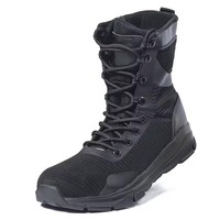 Bottes tactiques pour hommes, lacées, en nylon, pour la randonnée dans le désert, l'aventure en plein air, l'escalade, l'alpinisme hivernal, imperméables