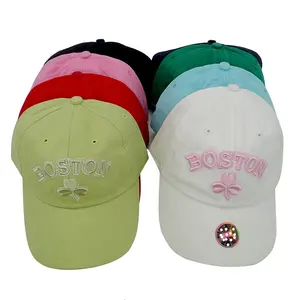Produk Utama Desain Bordir Katun Dicuci Topi Bisbol Kualitas Tinggi Logo Kustom Topi Topi Ayah Gorras
