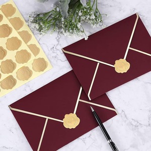 <span class=keywords><strong>Sobres</strong></span> de Papel para Negocios con Logotipo Personalizado en Lámina Dorada, Impresión de Tarjetas de <span class=keywords><strong>Boda</strong></span>, <span class=keywords><strong>Sobres</strong></span> de Lujo de Alta Calidad - Product Image 1
