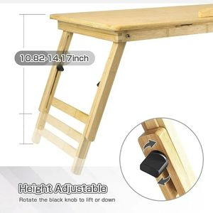 Tùy chỉnh tre máy tính xách tay đứng với điều chỉnh gấp chân và chuột <span class=keywords><strong>Pad</strong></span> khay cho máy tính xách tay - Product Image 5