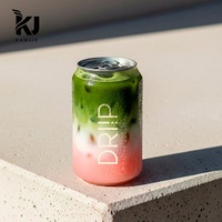 Boîtes en plastique PET de 250 ml, 330 ml, 500 ml, 650 ml, 700 ml pour thé au lait, café, boissons énergisantes, jus, canettes personnalisées pour sodas avec couvercles