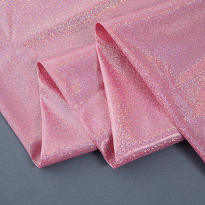 Tissu en <span class=keywords><strong>Spandex</strong></span> Vert Pailleté Effet Feuille Métallique, Tissé Gaufré Uni, Élastique 4 Voies, Brillant Holographique pour Textile de Maison - Product Image 2