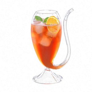 Factory Price Personality Red Wine Whisky champagne clear High Borosilicate <b>Glass</b> <b>Cup</b> <b>with</b> <b>Straw</b> - Product Image 6