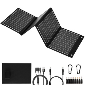 Alecter <b>Solar</b> 40W Foldable <b>Solar</b> <b>Panel</b> 40W Monocrystalline <b>USB</b> Charging Kit Black Waterproof Portable - Product Image 6