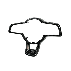Cubierta Decorativa para Volante Deportivo de Fibra de Carbono Negra, Pieza de Mejora Elegante para el <span class=keywords><strong>Interior</strong></span> del Volkswagen <span class=keywords><strong>Golf</strong></span> MK7 GTI GTD <span class=keywords><strong>R</strong></span> Line - Product Image 3