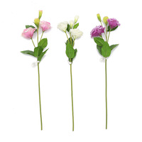 Fleur artificielle Lisianthus effet naturel, fausse fleur d'Eustoma en soie pour bouquet de mariage, centre de table, décoration de vase à domicile