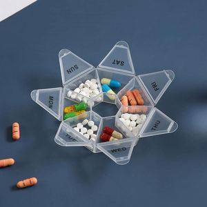 Organisateur de pilules hebdomadaire, boîte à pilules portable de voyage, distributeur de médicaments, boîte de rangement en plastique - Product Image 3