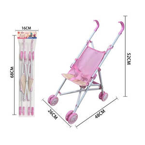 Cheap Baby Doll Cochecito Juego de rol Simulación Muebles plegables Muñeca <span class=keywords><strong>Carrito</strong></span> de compras Set - Product Image 3