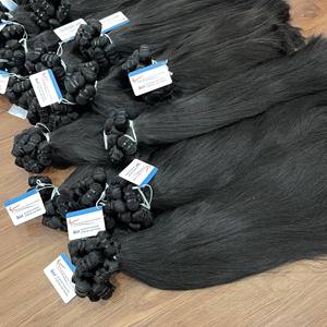 Precio de fábrica Color recto natural Negro 100% Cutícula virgen humana alineada Paquetes de cabello vietnamita crudo Fábrica de Vietnam - Product Image 5