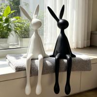 Lampe en résine en forme de lapin de Pâques, décoration créative, figurine, ornement de table pour la maison, la chambre, la boutique, la décoration intérieure