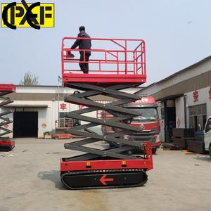 Plataforma elevadora de tijera eléctrica autopropulsada de tres ruedas de 10 m para trabajos aéreos en exteriores - Product Image 4