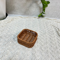 Panier à couverts en rotin PP de qualité alimentaire, tressé à la main, écologique, peu encombrant, résistant à la moisissure, pour couteaux, fourchettes et baguettes, facile à nettoyer