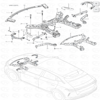 15503813-00 Bras de suspension inférieur avant en aluminium argenté compatible Denza N7 2023-2025 Gauche/Droite Pièces automobiles d'origine universelles Garantie MOQ