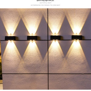 Projecteur mural solaire LED carré en acier inoxydable, étanche, pour jardin, paysage, villa, balcon, clôture - Vente en gros - Product Image 2