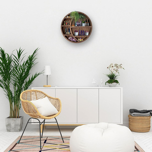 Decorative Home Hanging Display <strong>Shelf</strong> For Bedroom,Dorm,Nursery Easy Mount Storage Crystals Wooden Crescent <strong>Moon</strong> <strong>Shelf</strong> Wall Decor - Product Image 4