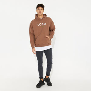 2023 unisexe 100% coton marron Vintage lavé pull sweat nouveau Logo personnalisé broderie à capuche tricoté imprimé pour hommes automne - Product Image 6