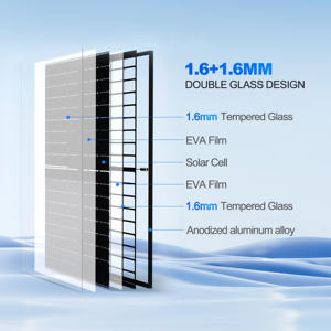 EU Stock TOPCon Full Screen Painel <span class=keywords><strong>Solar</strong></span> Bifacial 430W 450W 455W 500W de Rotterdam Armazém da UE Com Preço Mais Barato - Product Image 3
