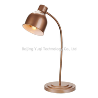 Lampe chauffante électrique rétractable en acier inoxydable couleur or rose pour restaurant et buffet à domicile