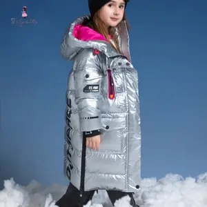 Stilnyashka D-angel Jacket 2024-8 Wholesale Children's Clothing Luxury Thick Warm Silver Color Girls Jacket Fashion Girl Coats