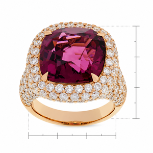 Anello floreale rosso-rosa, dal design elegante e un accessorio alla moda per l'uso quotidiano. - Product Image 5