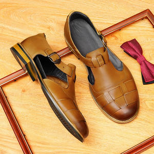 Chaussures habillées décontractées pour hommes de style britannique rétro classique, bout pointu, semelle en caoutchouc d'automne, dessus en cuir véritable, antidérapantes - Product Image 2