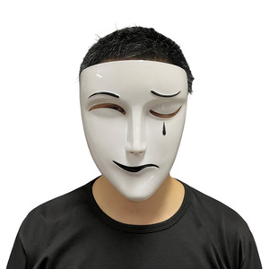 Nhựa Đáng Sợ Mặt Nạ Chú Hề Cho Halloween Người Lớn Người Đàn Ông Lễ Hội Bên Nỗi Nỗi Khổ Và Hạnh Phúc Đạo Cụ Khiêu Vũ Đầy Đủ Mặt Nạ - Product Image 1