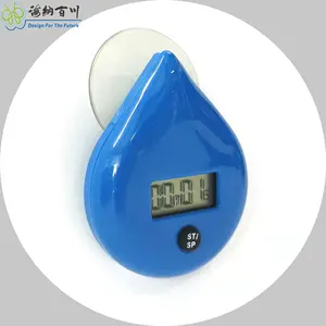 Single-Button Water Drop Timer Novelty Design Digital Bath/Shower Timer Waterproof Plastic 5M or 3M Timer