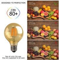Antique Vintage G80 4W LED Edison Ampoules 12V AC/DC LED Ampoule à filament Lampe décorative industrielle CE PSE ROHS