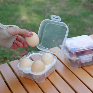 Caja de almacenamiento de huevos de plástico transparente, 8, 4, 3 compartimentos, colgante con abrazaderas de Metal para acampar y uso al aire libre - Product Image 3