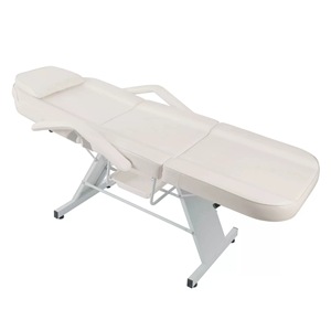 Muebles de Salón Comerciales, Cama de Belleza Hidráulica Negra para Tatuajes, Silla Facial de 3 Secciones, Mesa de Masaje Giratoria de 360 Grados, Venta al Por Mayor - Product Image 6