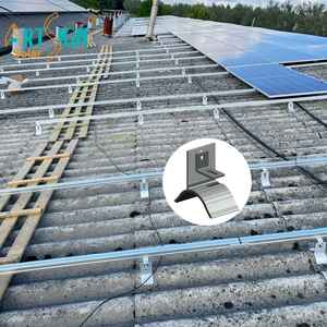 Art Sign Factory Support de montage solaire en aluminium avec pince en forme de L pour la <span class=keywords><strong>fixation</strong></span> du panneau <span class=keywords><strong>sur</strong></span> le toit ondulé - Product Image 1