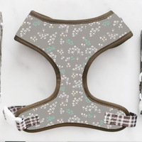 Harnais rembourré de créateur OEM pour animaux de compagnie - Gilet pour chien en maille douce à imprimé écossais vert, confortable, à enfiler, pour la marche en extérieur, en polyester
