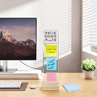 Autocollant décoratif rectangulaire en acrylique pour moniteur d'ordinateur, avec logo et message, technique d'impression, pour anniversaire et remise de diplôme