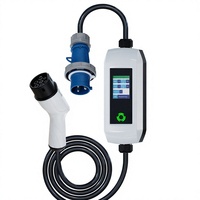 Chargeur portable Z7C 11KW 22KW Type 2 AC400V EU pour usage domestique avec écran LCD, modèle de fabrication directe d'usine, stations de recharge portables