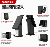 Kiosque de commande automatique de bureau compact de 21.5 pouces pour le magasin de café de restaurant de restauration rapide